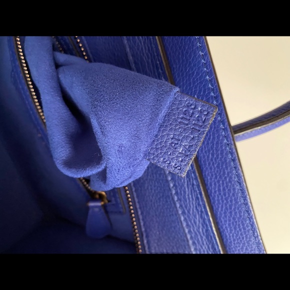 100% authentic Celine Drummed Calfskin Micro Luggage in indigo - Picture 16 of 16